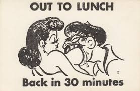 Sexist Man Comic postcard Sexy Lady cartoon Big Boobs Lunch | eBay