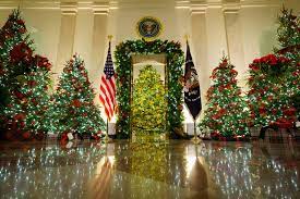 More than 1,200 feet of garland, 3,200 strands of lights, 17,000 bows, and 62 christmas trees were used. See Photos Of The 2020 White House Christmas Decor