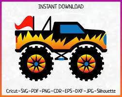 Monster Truck Svg Truck Silhouette Dxf Pdf Png Boys Cricut Monster Truck Vector Digger Iron On Monster Trucks Monster Truck Party Monster Trucks Birthday Party