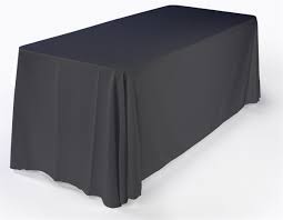 6 Table Cloth Black In 2020 Trade Show Table Covers Table Covers Table Cloth