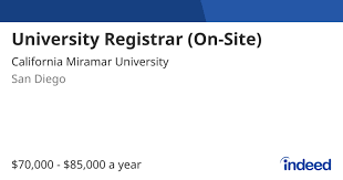 University Registrar (0n-Site) - Relative Experience Required ...