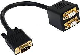 The vga splitter cable seamlessly connects all your output ports without hogging. St Vgaspl1vv Vga To 2x Vga Video Splitter Cable 0 3 M At Reichelt Elektronik