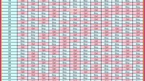 Chinese Gender Chart Exceltemplates Org