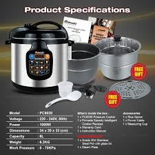 Preparing foods in a pressure cooker isn't hard, but it does. Primada 6 Liter Dual Pots Pressure Cooker Pc6030 1 Non Stick Pot Free 1 Stainless Steel Pot 1 Steam Rack Shopee Malaysia