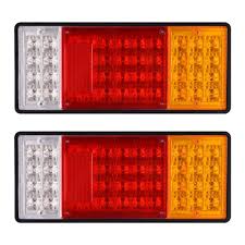 2pcs 24v 44led Stop Turn Signal Light Side Reflector Lamp Turning Lights Tail Lamp Tail Light For Truck Trailer Boat Car Tail Light Car Lights Reflectors