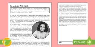 En el diario, ana frank imagina que escribe a kitty, una amiga hipotética, para contarle las peripecias de su vida en el escondrijo donde vivió desde el 14 de junio de 1942 al 4 de agosto de 1944, cuando la gestapo descubrió la dependencia secreta en la que vivían la familia frank (compuesta por los padres, por ana. Hoja De Informativa La Vida De Ana Frank Quien Era Ana Frank Por