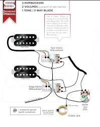 Easy to read wiring diagrams for guitars and basses with 2 humbucker or 2 single coil pickups. Two Humbuckers Two Coil Split Push Pull Pots One Tone Talkbass Com