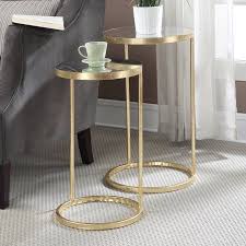 Convenience Concepts Gold Coast 2 Piece Nesting End Table Walmart Com Nesting End Tables Mirrored End Table Metal Accent Table