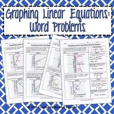 In This Activity Students Are Asked To Create An Equation Given A Real World Scenario They Mu Graphing Linear Equations Word Problem Worksheets Word Problems
