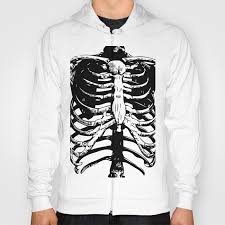 I heart meat hoodie (dark) $44.99 $59.99. Skeleton Ribs Skeletons Rib Cage Human Anatomy Black And White Hoody By Eclecticatheart Society6