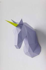 Unicorn Head 3d Model Unicorn Unicorn Head Unicorn Paper Animals