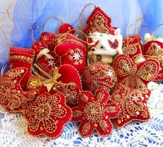 Beautiful Embroidered Christmas Ornaments Embroidered Christmas Ornaments Sewn Christmas Ornaments Christmas Ornaments