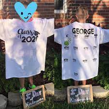 Class Of 2031 2029 2030 Kindergarten Preschool To Graduation T Shirt Handprint Grow With Me First Day Of School Kids Graduation Kindergarten Shirts Preschool Graduation