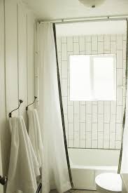 How To Install A Ceiling Mounted Shower Curtain Shower Curtain Track Bathroom Shower Curtains Curtains