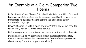 Poem Comparison Essay Help How To Compare The Structures Of Poems Essays