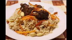 Kabuli pallow • (afghan style rice) baked with chunks of lamb tenderloin, raisins and glazed julienne of carrots, served with a side of sweet & spicy turnips 12.95. Afghani Pulav Kabuli Beef Pulao Afghani Rice Recipe Youtube