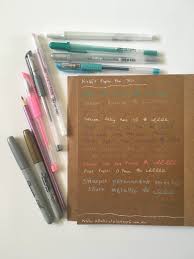 What Pens Write Best On Kraft Paper All About Planners Kraft Paper Gel Pens Sharpie Pens