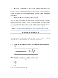 The mode is the number by drawing a straight line in between we can pick out where the median frequency of n/2 runners is: 37 40