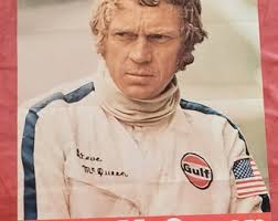 Steve Mcqueen Le Mans, Original Cinema Poster 1971, Extremely Rare Motifs
