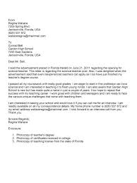 Add your mailing address next, followed by your phone, email address, and your linkedin handle. Resume For Science Teacher Sample Application Letter Teaching Job