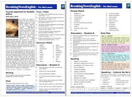 Scientists have announced the breathtaking news that there is water on the. Breaking News English 2 Page Mini Lesson Cultural Awareness