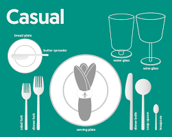 Then take a folded napkin and place it to the left of the plate. Table Setting Diagrams Formal Fine Dining Casual More
