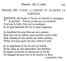Victor Hugo S Demain Des L Aube French Quotes French Poems Poetry Text