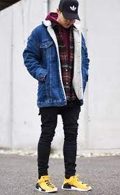 Street or urban style develops on the streets of the world's major cities. Today Im Wearing A Darkred Hoodie By Asos Flannel By Apc Paris Denim Sherpa By Zara Dark Pants By Street Wear Urban Winter Outfits Men Mens Fashion Urban
