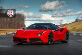 Ferrari 488 gtb 2018 alloy wheel fitment guide choose appropriate trim of ferrari 488 gtb 2018: Bright Red Ferrari 488 Gtb On Hre Performance Wheels P200