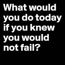 What Would You Do Today If You Knew You Would Not Fail Post By Cummingsa89 On Boldomatic