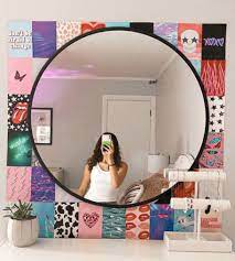 Photo Wall With Mirror Neon Room Room Inspiration Bedroom Room Ideas Bedroom