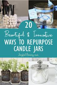 The experts at hgtv.com share unique bathroom storage ideas to help keep your bathroom organized and tidy. 20 Beautiful Innovative Ways To Repurpose Candle Jars Joyful Bunny