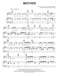 Kacey Musgraves Mother Sheet Music Notes Printable Country Score Piano Vocal Guitar Right Hand Melody Pdf Download 411561