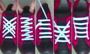 Run each lace into the second eyelet directly above by going straight up the outside of the shoe. Ingenious Video Demonstrates Five Ways To Tie Your Laces Like A Pro Ways To Lace Shoes Shoe Lace Tying Techniques Lace Adidas