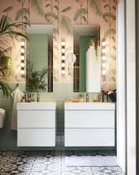 Etnicart meuble sous lavabo pour salle de bain 62 (l) x32x67, meuble sous évier pour cuisine en bois, avec porte pour étagères blanches sur pieds vintage. Salle De Bains Ikea 10 Inspirations Pour L Amenager