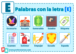Palabras Con E Que Empiezan Por La Letra E Para Ninos