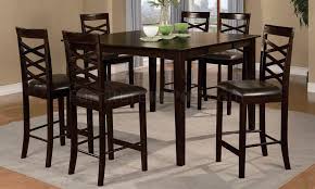 Weehom bar table with 2 bar stools, pub dining height table set, kitchen counter with bar chairs,bistro table sets for kitchen living room, built in storage layer, easy assemble 4.0 out of 5 stars 16 $109.99 $ 109. Espresso Finish 7pc Contemporary Pub Dining Table Set