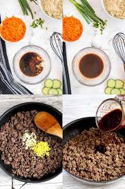 It is often made with tender parts of beef, pork or chicken. Korean Ground Beef Bowl Recipe Lemon Blossoms