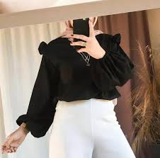 Blouse wanita dengan styke korea ini terbuat dari bahan chiffon berkualitas. Atasan Wanita Terbaru 2020 Import Korea Keli Top Baju Lengan Balon Selebgram Baju Ootd Ala Selebgram
