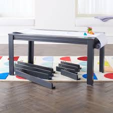 Large Charcoal Adjustable Kids Table Leg Set And Paper Roll Reviews Crate And Barrel Kids Table Set White Kids Table Kid Table