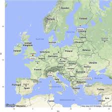 The map shows spain and neighboring countries with international borders, the nation's capital madrid, provinces and you are free to use the above map for educational purposes (fair use); Map Of Europe Showing The Location Of The Four Selected Cities Download Scientific Diagram