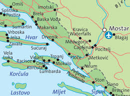 Along the coast of croatia lies a multitude of islands of varying shapes and sizes. Map Southern Dalmatia Croatian Villas