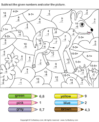 We hope these 2nd grade addition coloring worksheets photos gallery can be a direction for you, bring you more inspiration and most important: Download And Print Turtle Diary S Subtract And Color According To Given Color Key Worksheet Our Large Co Math Coloring Color Worksheets Maths Colouring Sheets