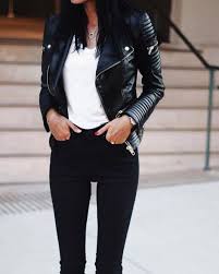 Best Leather Jackets Of The Season And Where To Buy Them Society19 Stylish Spring Outfit Black Leather Jacket Outfit Best Leather Jackets
