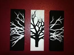 Black And White Tree Art Canvas My 3 Piece Black White Tree Art 3 Piece Canvas Art Multi Canvas Painting Canvas Painting Designs