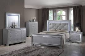 Myco Furniture Ma700 Q Martina Silver Diamond Tufted Queen Panel Bedroom Set 5pcs W Led Lights Ma700 Q Set 5 Buy Online Silver Bedroom Silver Bedroom Furniture Bedroom Furniture Sets