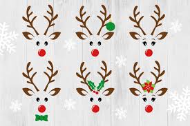 Download Cute Reindeer Svg Reindeer Face Svg Christmas Svg Reindeer Boy Girl By Twingenuity Graphics Thehungryjpeg Com