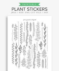 Black And White Bullet Journal Stickers Decorative Botanical Printable Planner Stickers Hand Drawn Border And Plant Stickers For Bullet Journal Travelers Notebook Layouts Bullet Journal Ideas Pages Borders Bullet Journal How To Draw Hands