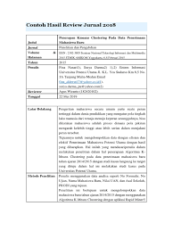 Berikut ini akan disajikan contoh review jurnal. Review Database Pdf