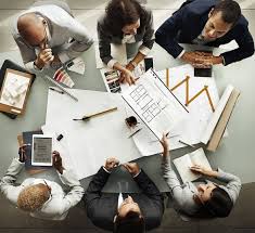 Business People Meeting Architecture Blueprint Design Concept Architecture Blueprints Concept Design Office Pictures